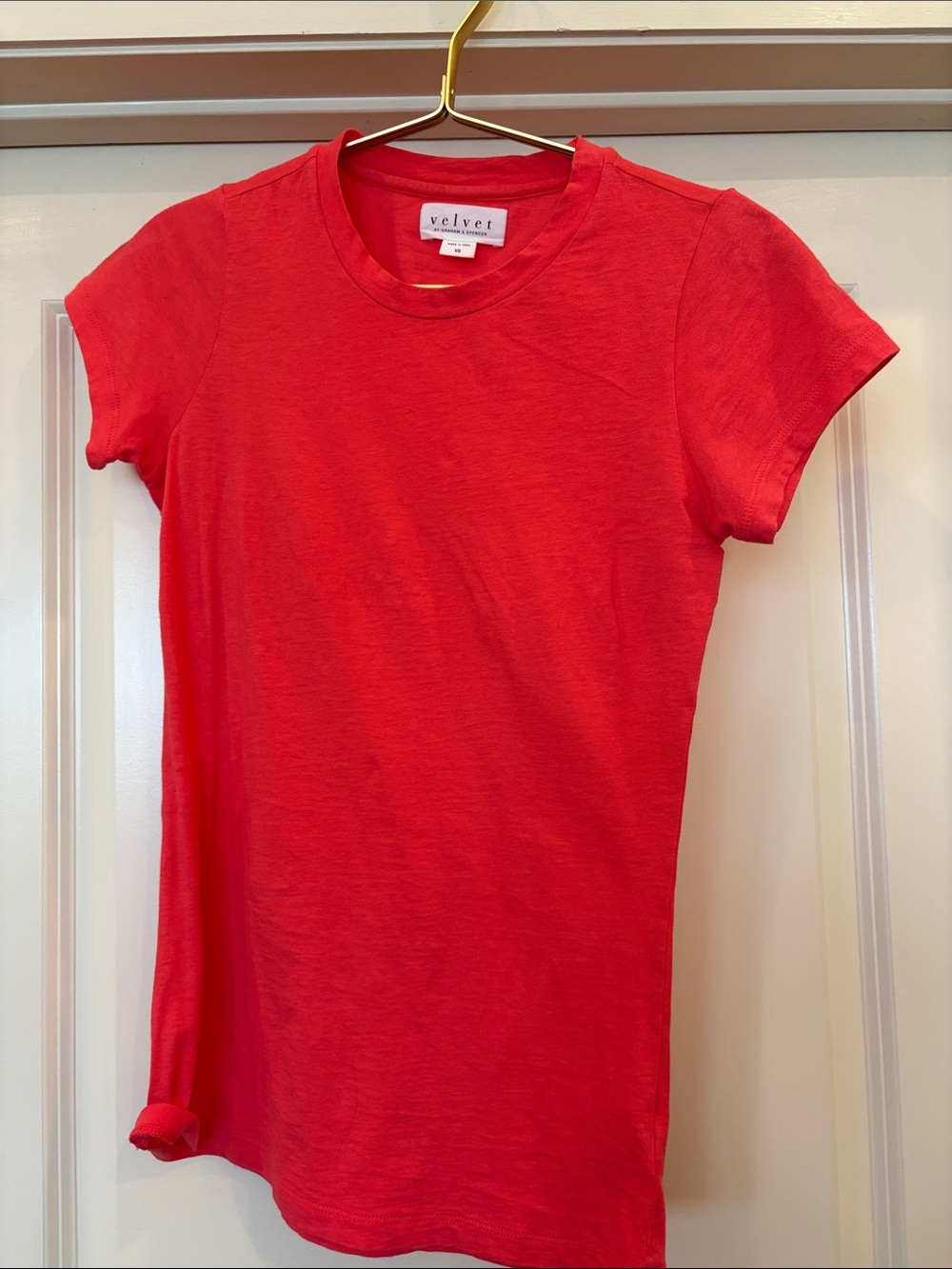 Velvet By Graham and Spencer Women’s Jemma Tee Bright Peach/Pink Short